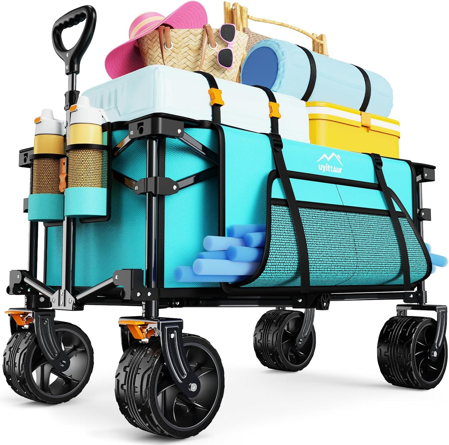 Collapsible Wagon Cart Heavy Duty Foldable for Outdoor Use