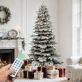 Pre-Lit Mountain Pine Flocked Christmas Tree 9FT - Lush 820 LED Lights