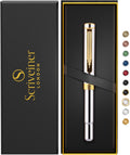 Scriveiner Silver Chrome Rollerball - Heavy Pocket Luxury Pen