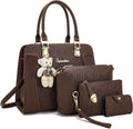Women's Fashion Handbags Tote Shoulder Top Handle Satchel Set - 4pcs