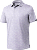 Men's Print Polo Shirt Short Sleeve - Moisture Wicking Casual Fit