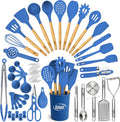 50 Piece Silicone Kitchen Utensil Set by Kaluns for Every Chef