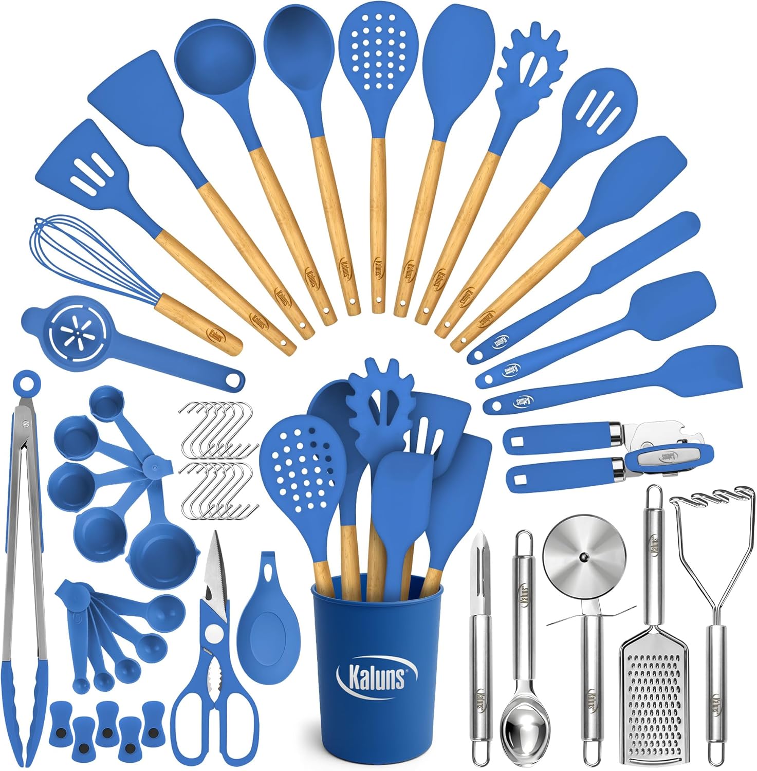Kaluns 50 PCS Silicone Kitchen Utensils Set for Every Cook