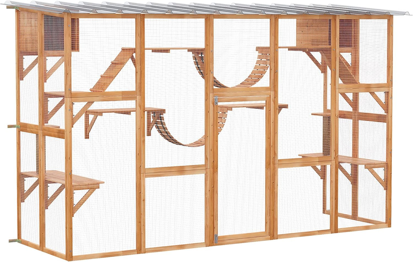 PawHut Catio Outdoor Cat Enclosure for Happy Kitties Playtime