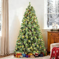 Blusxwish 4ft Snow Tips Prelit Christmas Tree with Pine Cones - Cozy