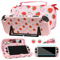 Pink Strawberry Carrying Case for Switch 2 - Slim Shockproof Travel