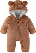 Newborn Baby Bear Outfit With Fold-Over Mittens and Footies - Warm our