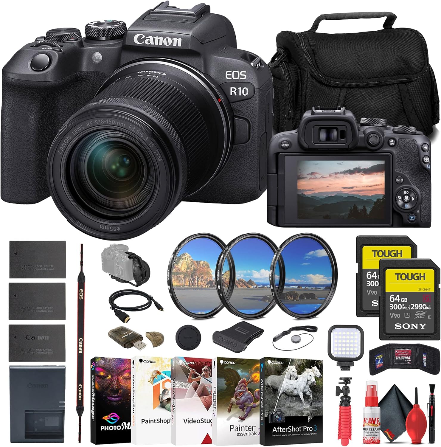 Canon EOS R10 Mirrorless Camera with 18-150mm Lens Bundle