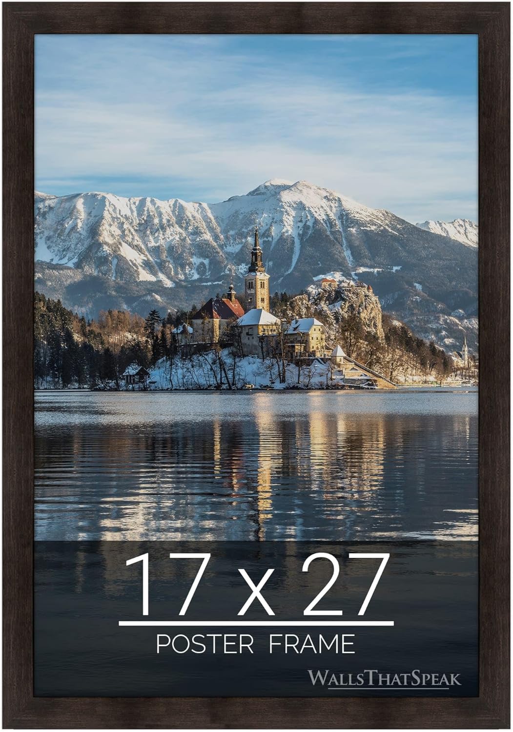 Espresso Brown Picture Frame for 17x27 Puzzles and Artwork