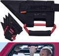 Metal Grab Handles for Jeep Wrangler and Gladiator - Foldable Red Pack
