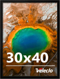 30x40 Picture Frame for Wall Display - Sturdy Black Poster Frame