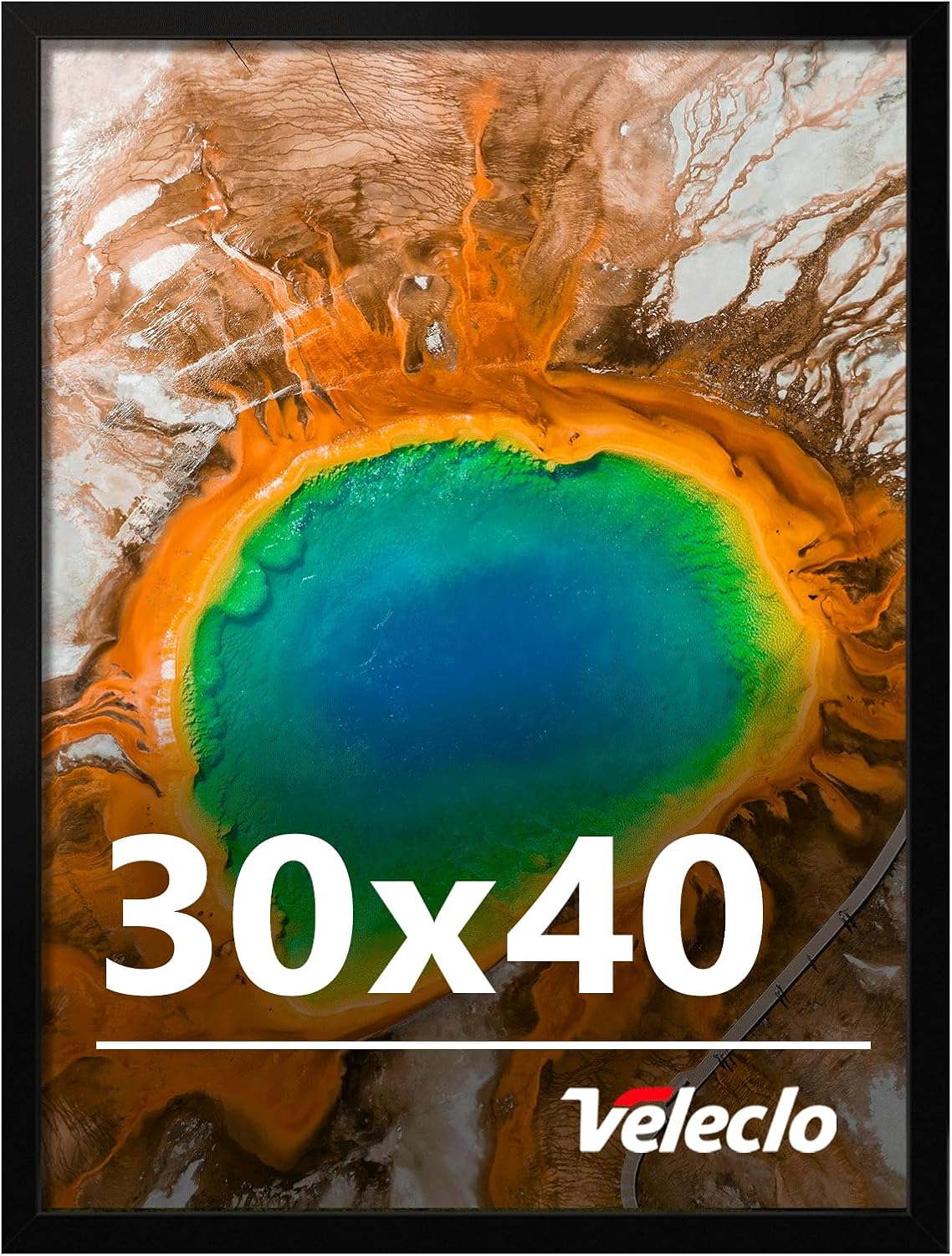 30x40 Picture Frame for Wall Display - Sturdy Black Frame