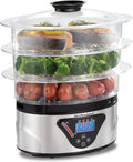 Digital Electric Food Steamer & Rice Cooker - 3-Tier Healthy Meals