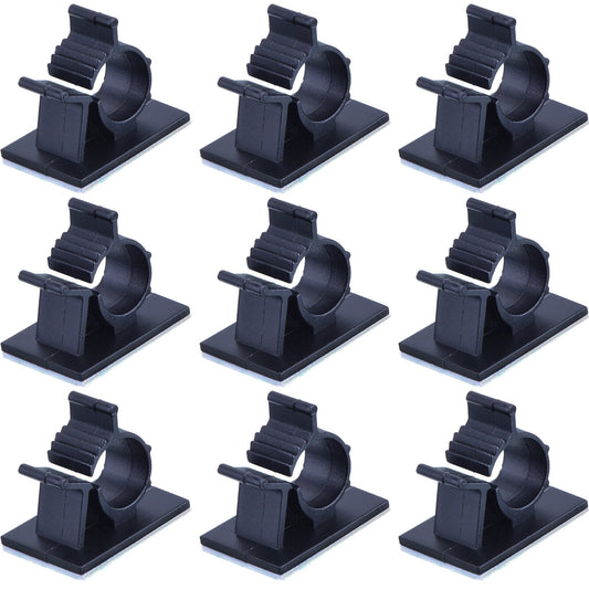 EBOOT 50 pc Black Adhesive Cable Clips - Organize with Ease!