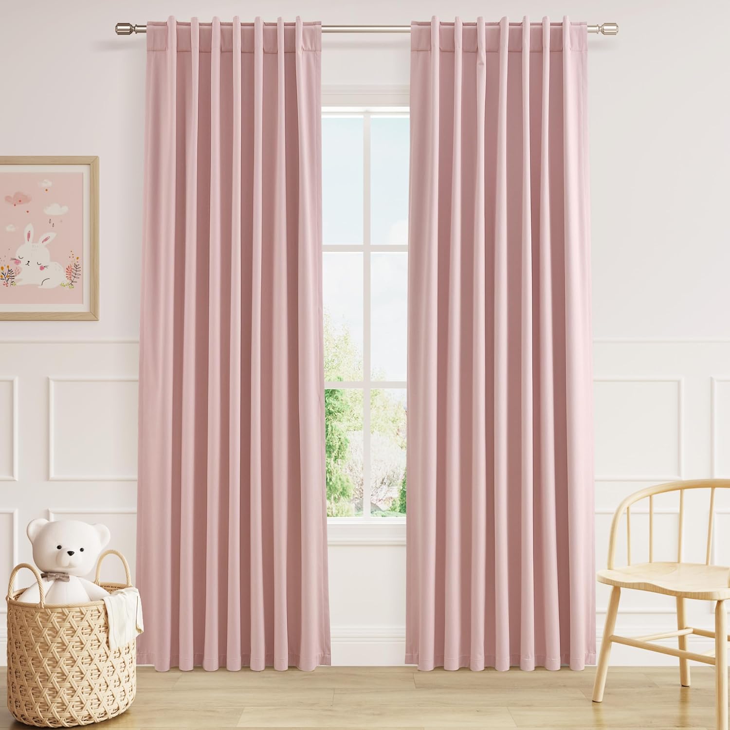 Guken 100% Blackout Linen Curtains for Cozy Bedrooms and More