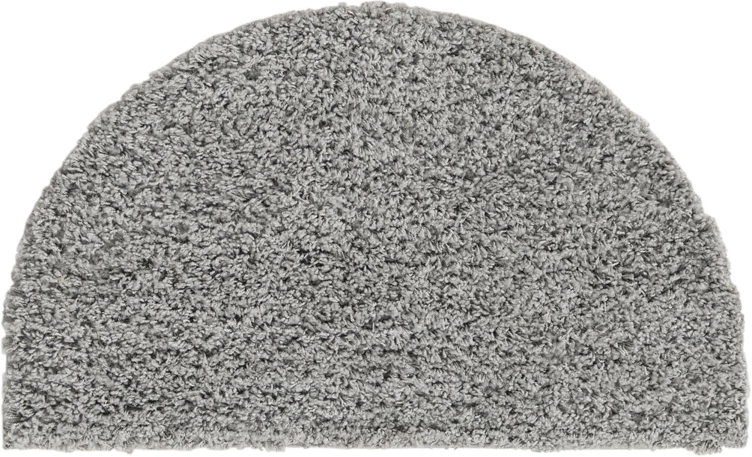 Unique Loom Solid Shag Collection Area Rug in Hearth Cloud Gray