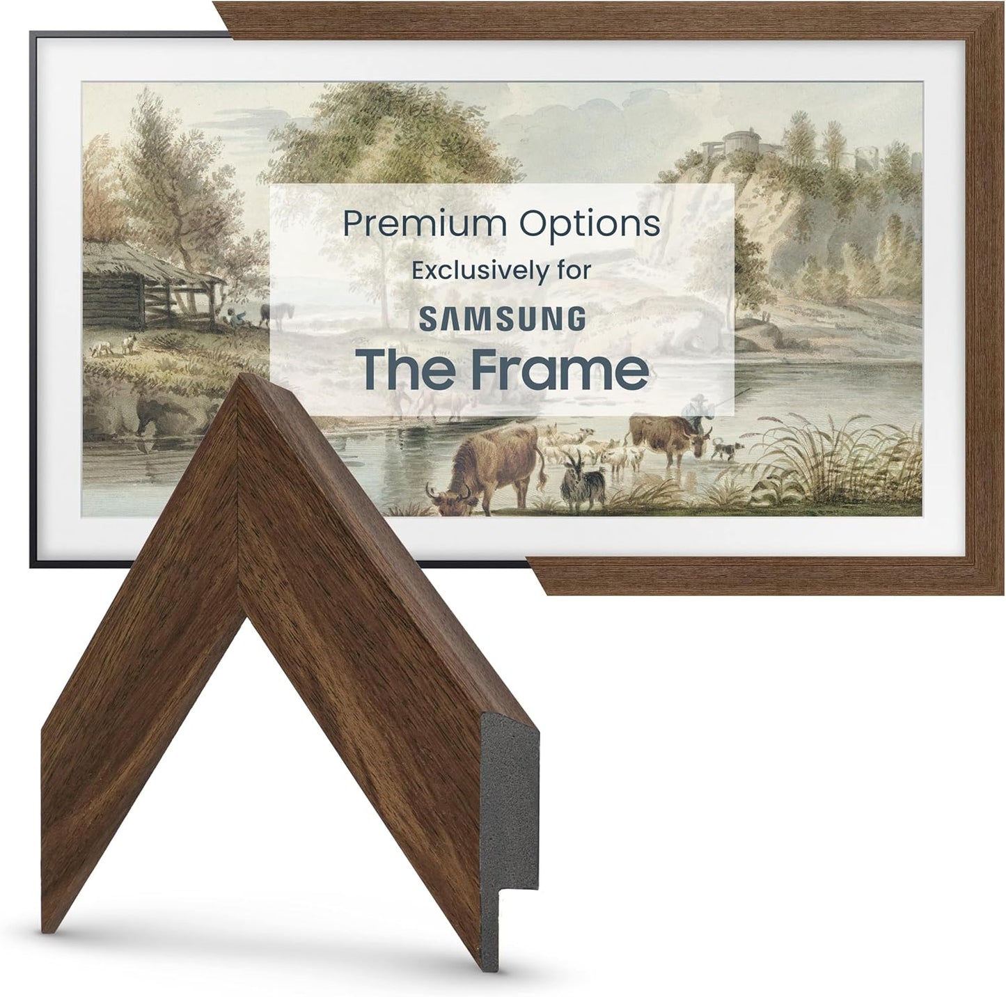 Museum Walnut Slim Frame for Samsung The Frame 65