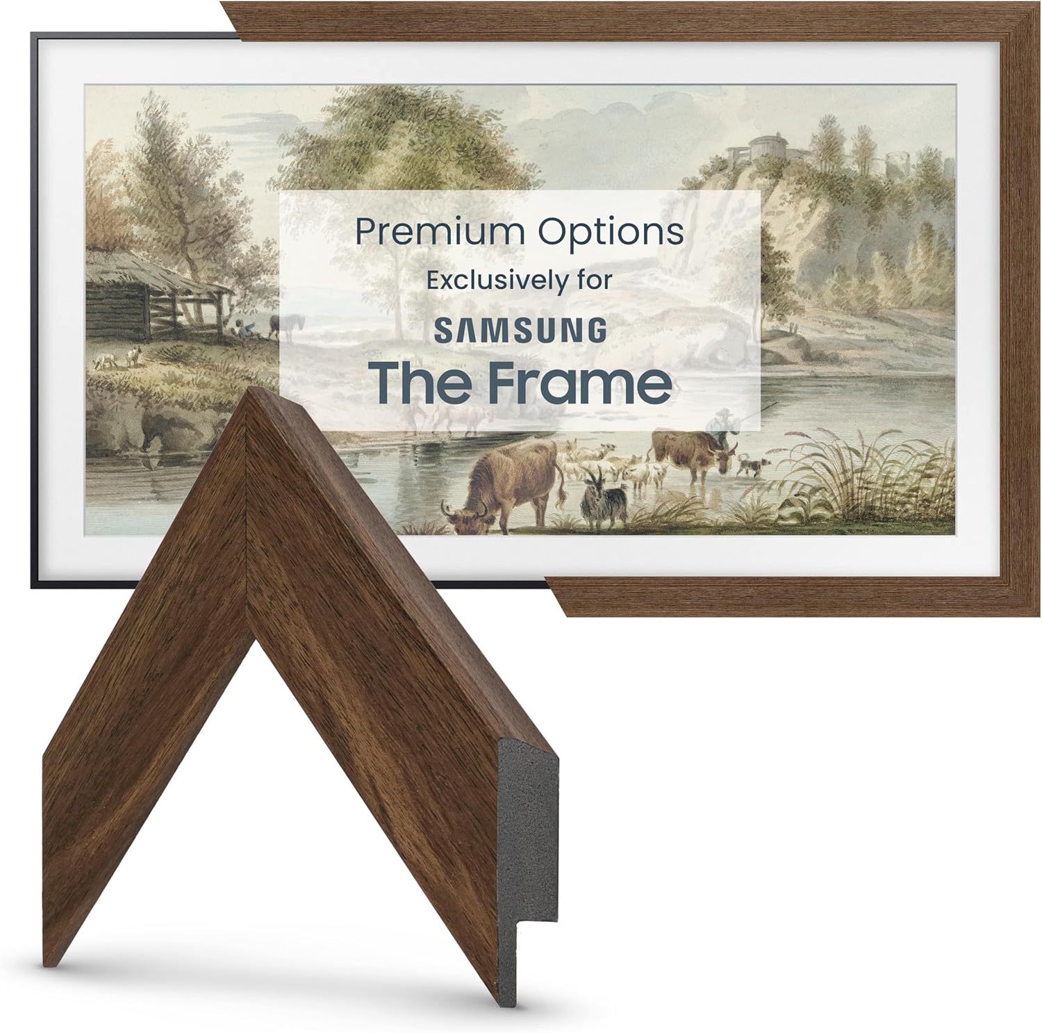 Museum Walnut Slim Frame for Samsung The Frame 65
