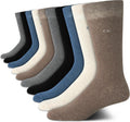 Mens Dress Socks 10 Pack Comfort Stretch Crew Socks - Durable Fit