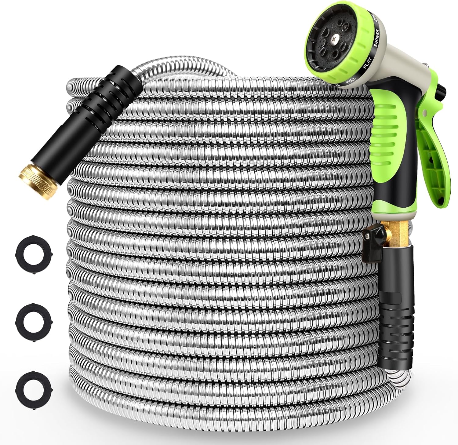 Metal Garden Hose 75FT Flexible Lightweight Durable for Outdoor Use