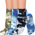 Non-Slip Cushioned Pilates Socks x3 - Women's Gripped Crew