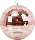 Muscab 12 Inch Rose Gold Mirror Ball for Party Decor