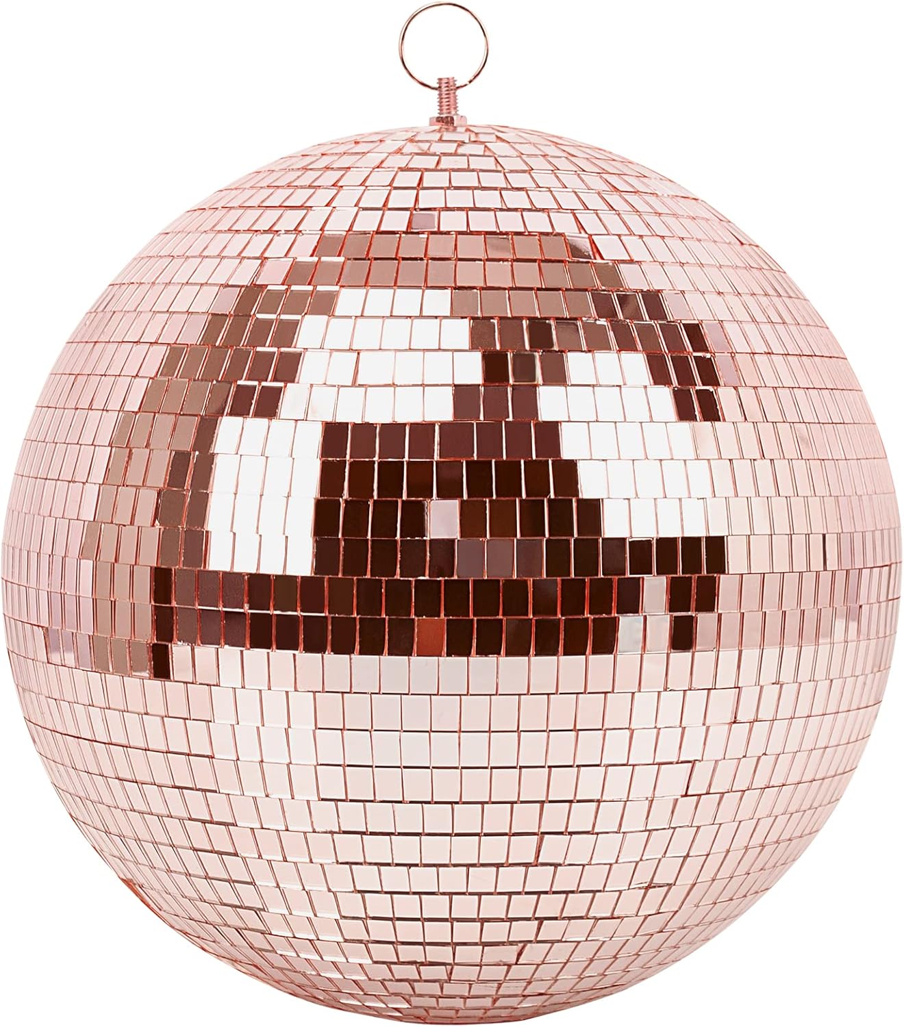 Muscab 12 Inch Rose Gold Mirror Ball for Party Decor