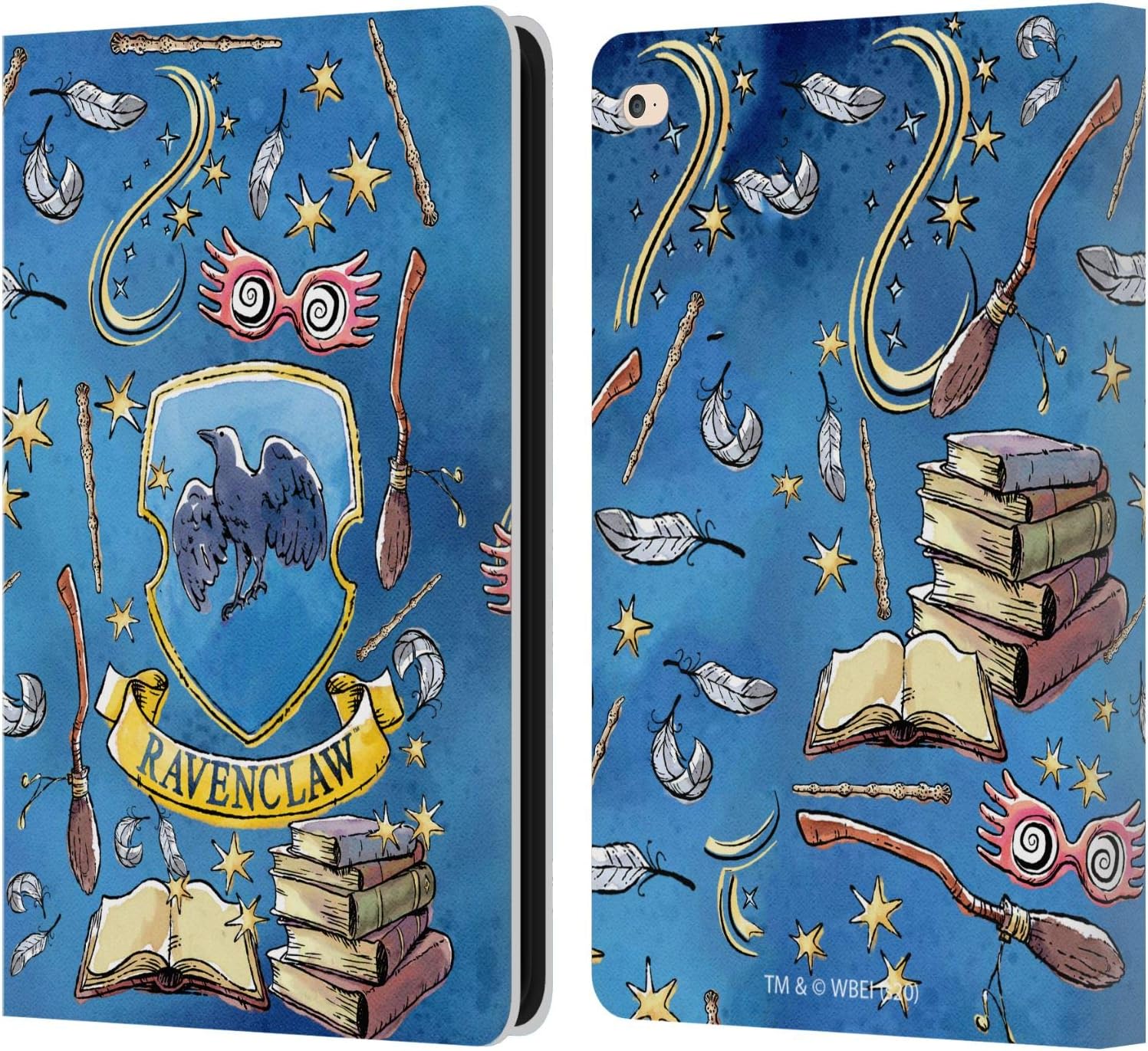 Harry Potter Ravenclaw Pattern Leather Wallet Case for iPad Air 2