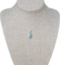 Natural Turquoise Pendant Necklace 925 Silver Sterling - Timeless