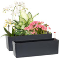 GardenBasix Elongated Self Watering Planter Pots for Home Use