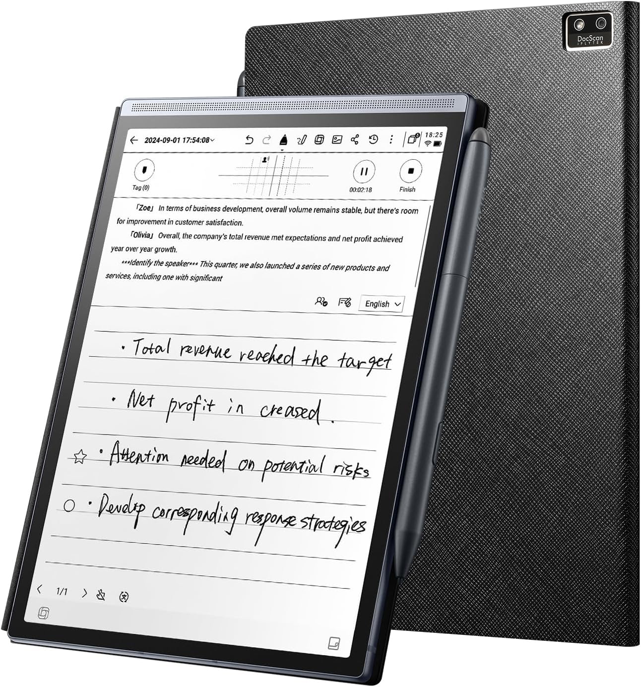 AINOTE Air 2 Digital Notebook with Stylus & Folio Case for Work