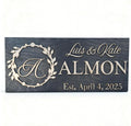 Custom Family Name Sign - Personalized Wooden Wedding Gift