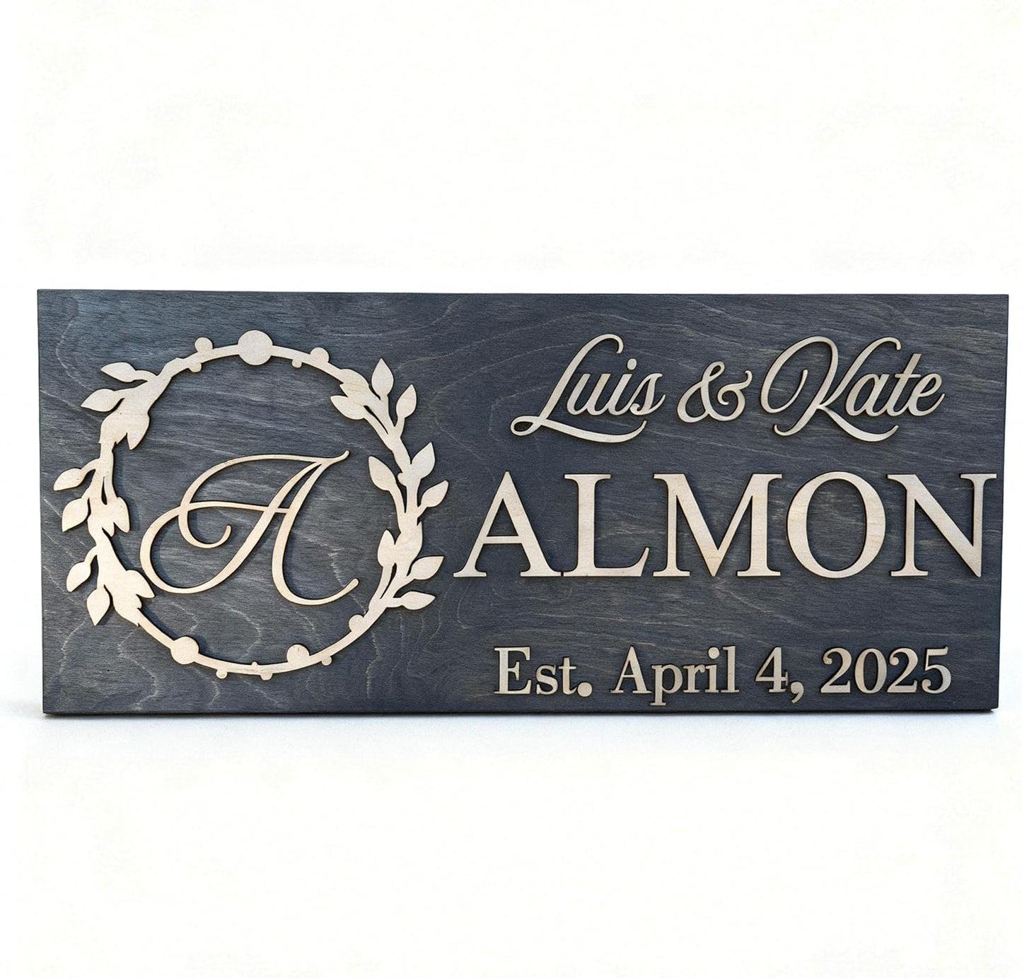 Custom Family Name Sign | Personalized Rustic Wood Plaque