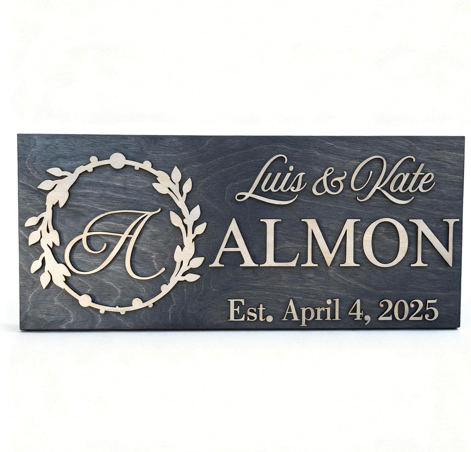 Custom Family Name Sign | Personalized Rustic Wood Plaque