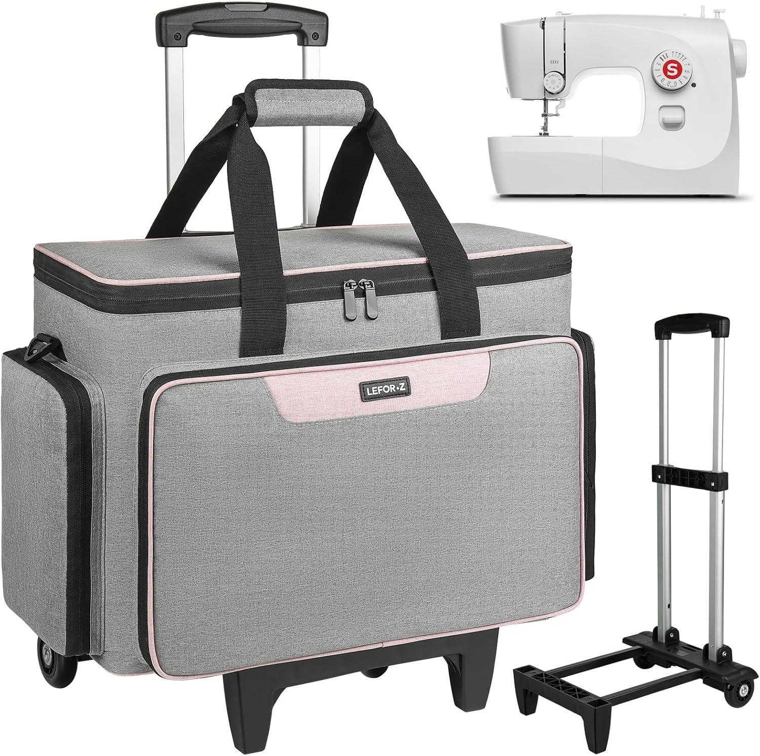 Rolling Sewing Machine Case with Wheels for Easy Transport