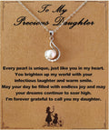 to My Beautiful Daughter Necklace - Pearl Graduation Gift for Her