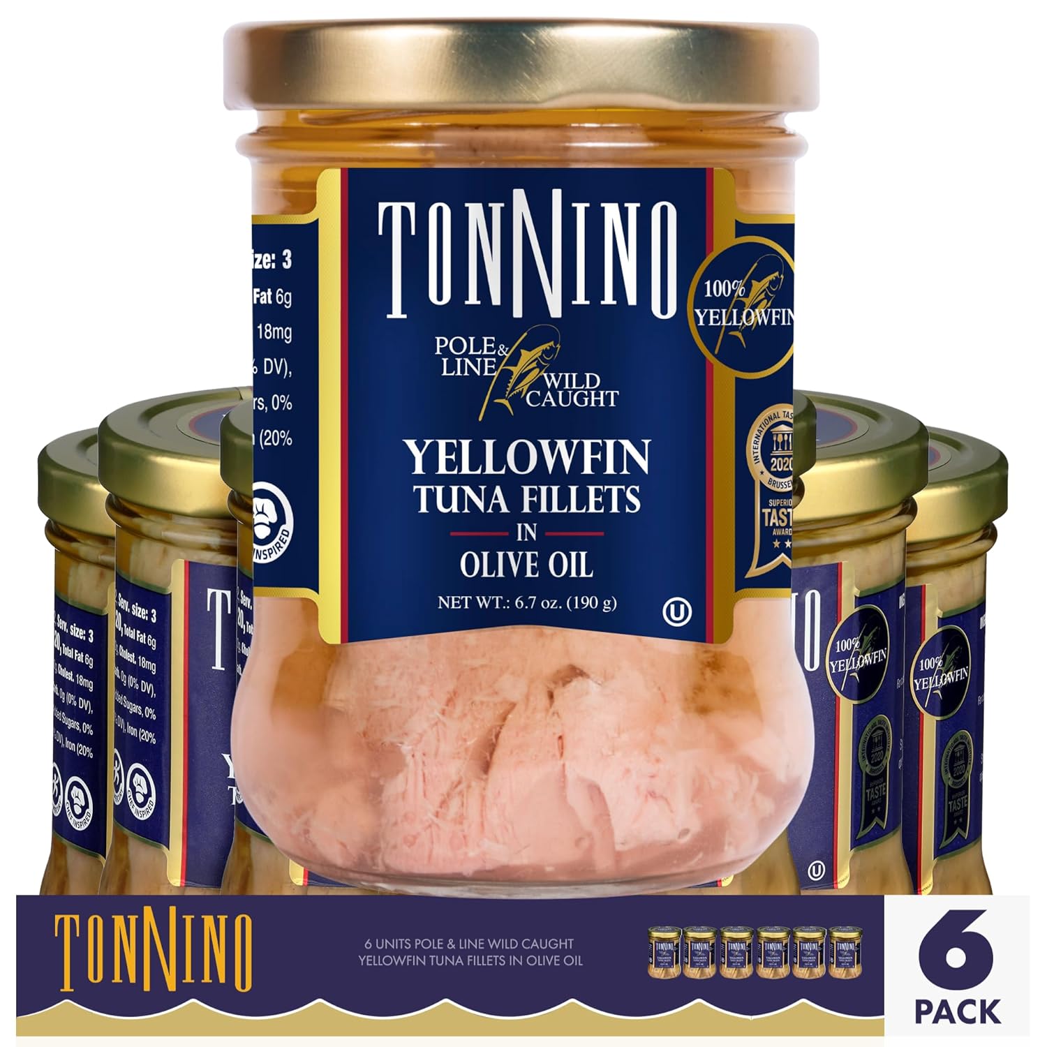 Tonnino Tuna Fish Yellowfin in Olive Oil - Gourmet Protein Snack