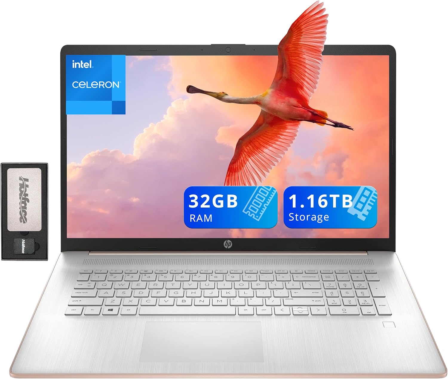 HP 17.3 HD+ BrightView Laptop with 32GB RAM and 1.16TB Storage