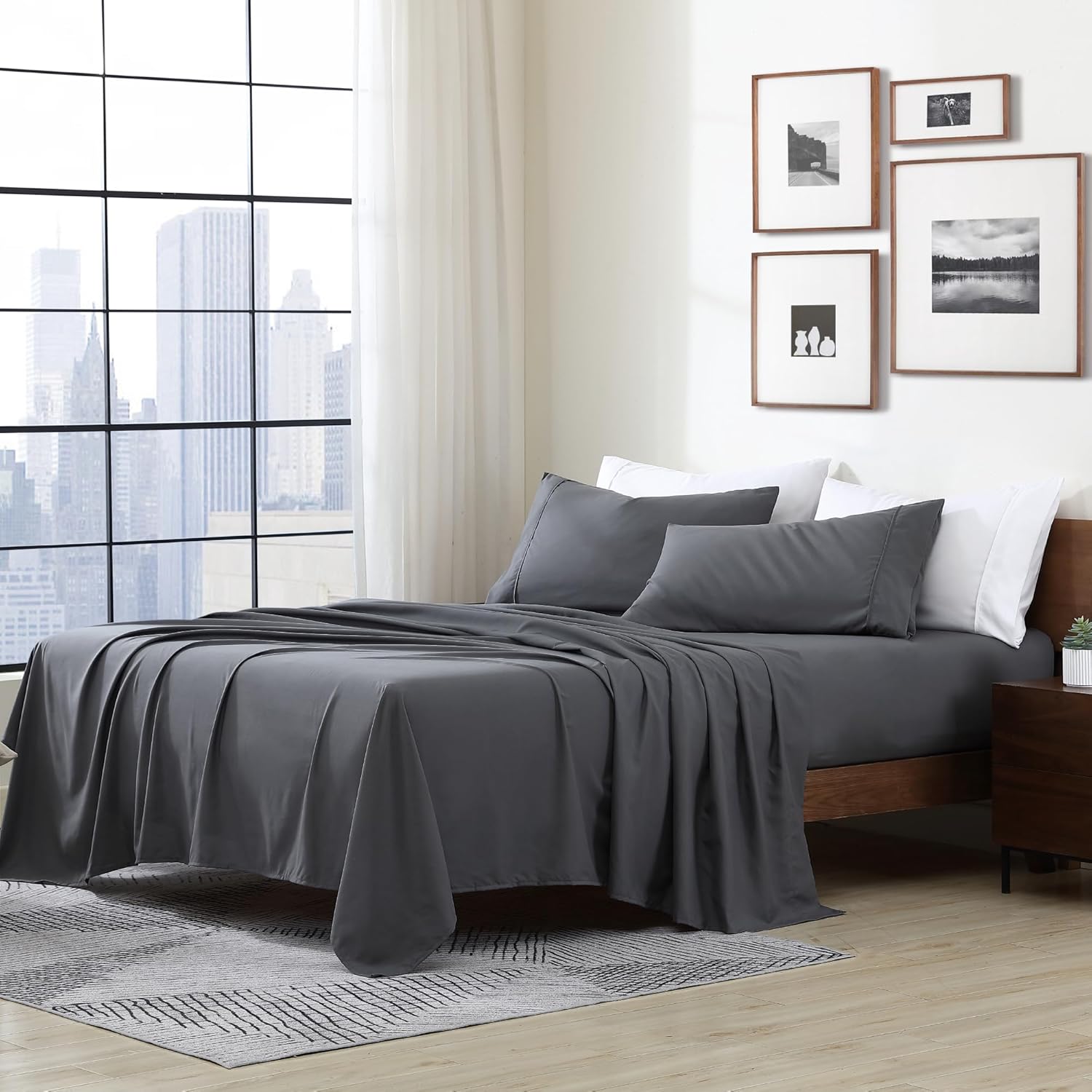 Ultra Soft Hypoallergenic Microfiber Bedding Sheet Set for Comfort