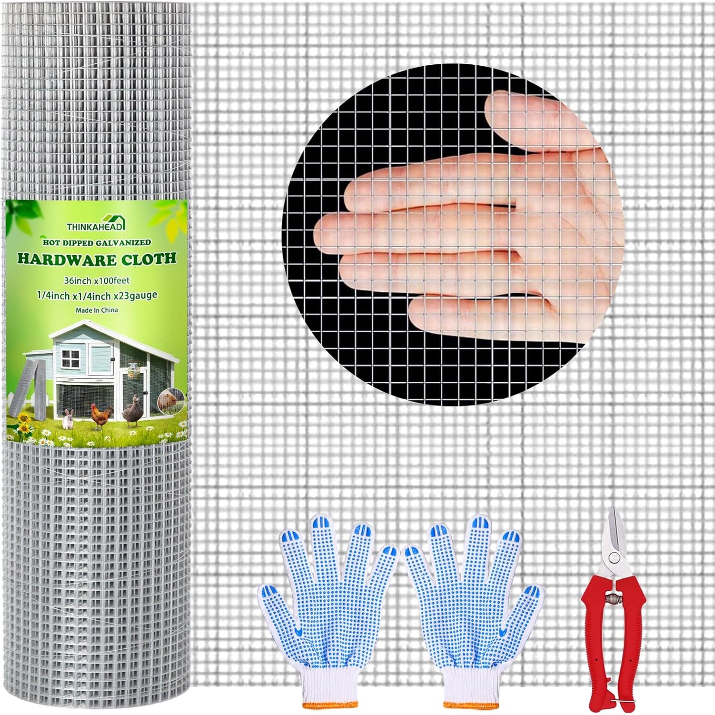 Thinkahead Hardware Cloth 1/4 inch 36 X 100 ft for Fencing