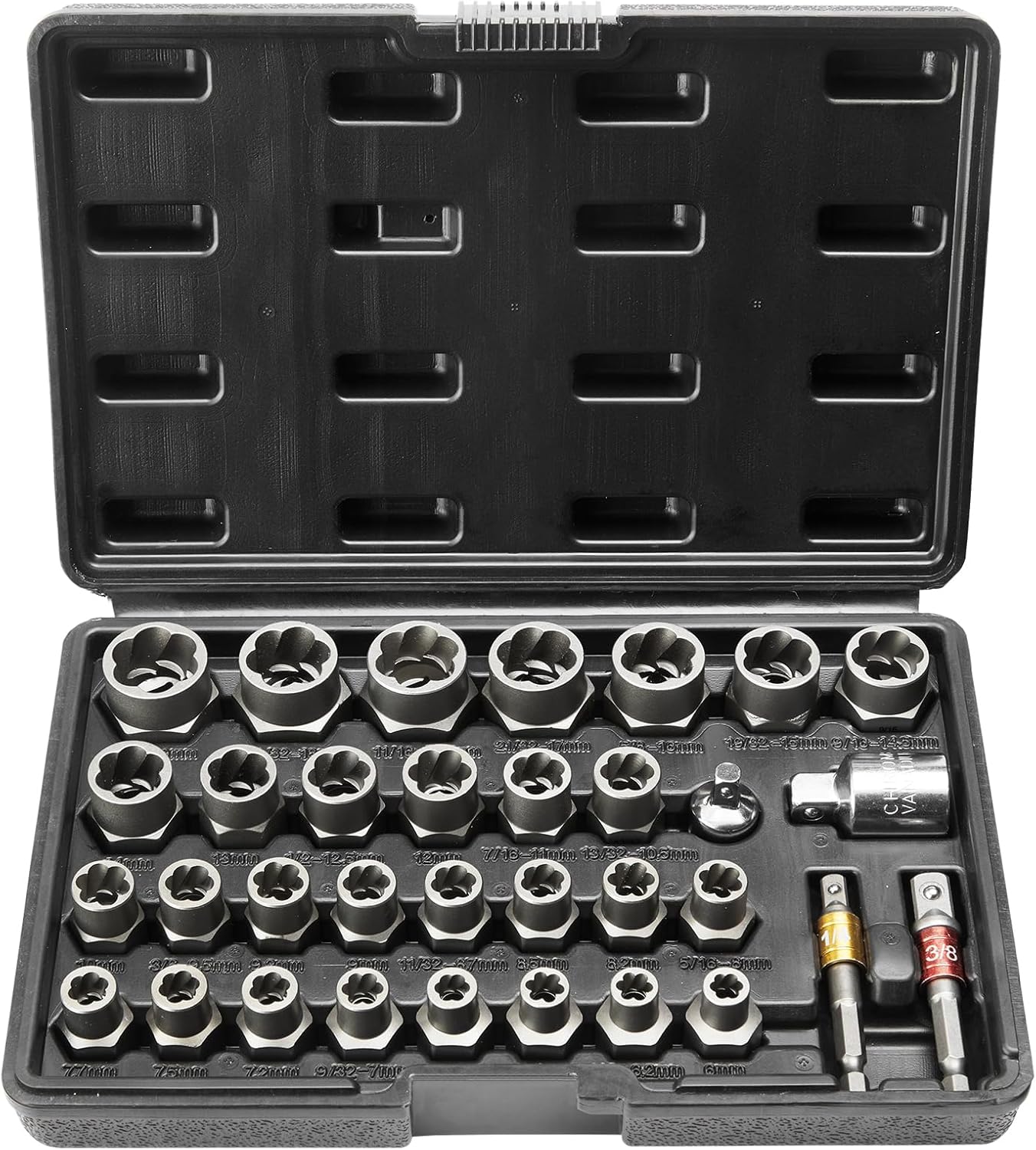 VEVOR Bolt Extractor Set: 32-Piece Nut Remover Kit for Repairs