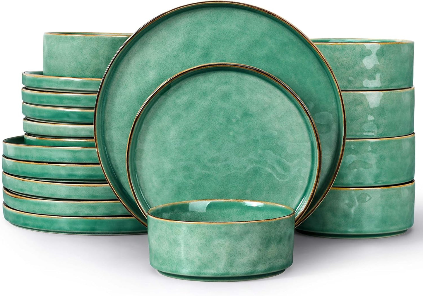 LIANYU Dinnerware Sets for 6, Elegant 18 Piece Dish Set