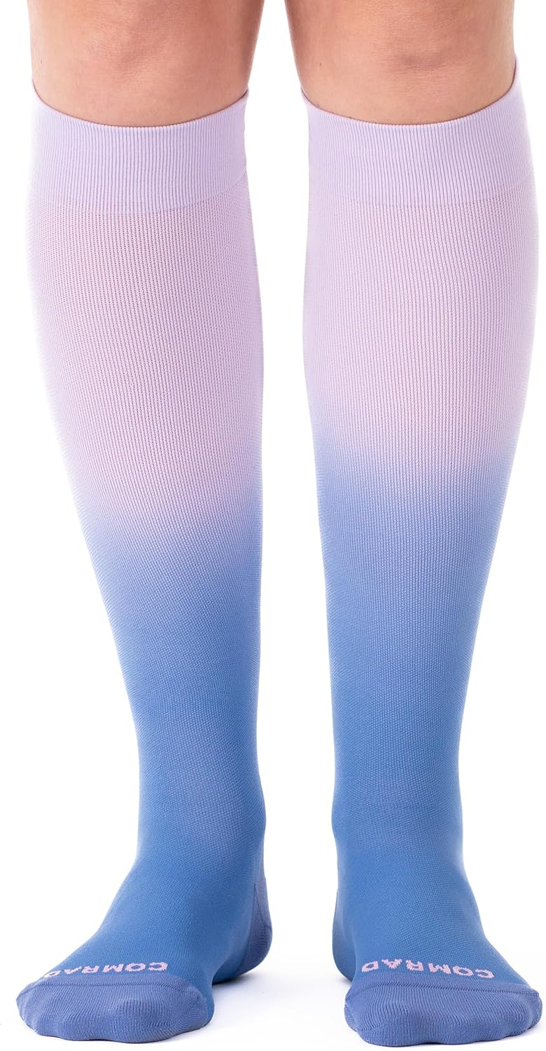 Comrad Nylon Knee High Compression Socks for All-Day Support