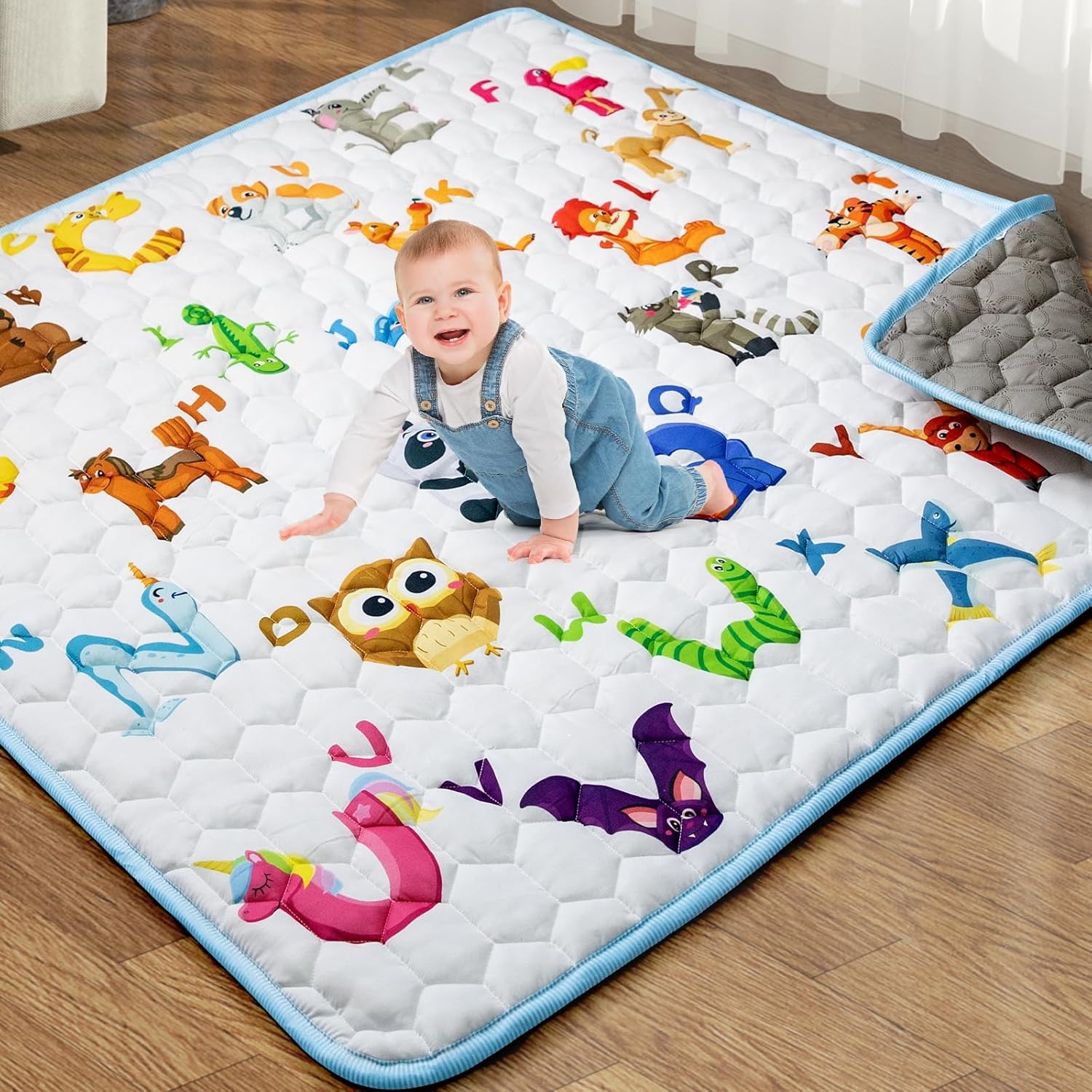 Thicker Animal Alphabet Baby Play Mat - Soft & Safe!