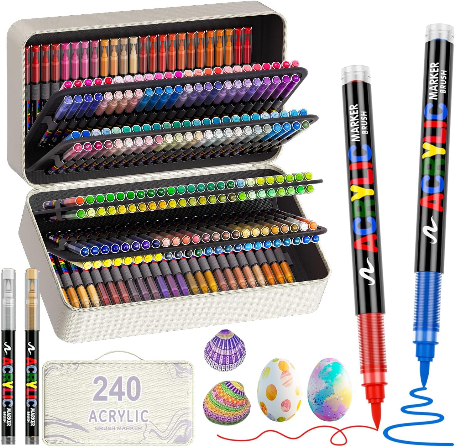 240 Colors Acrylic Paint Markers for Creative Art Projects