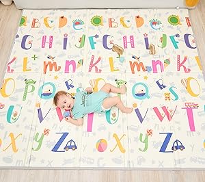 Baby Play Mat: Extra-Large Foldable Foam Mat for Toddlers