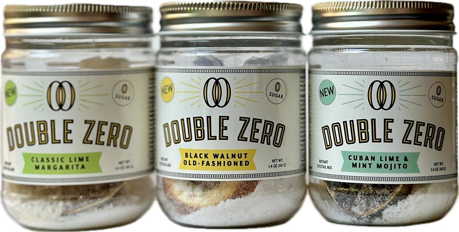Zero Sugar Craft Cocktail Mixer Trio - Keto-Friendly & Reusable