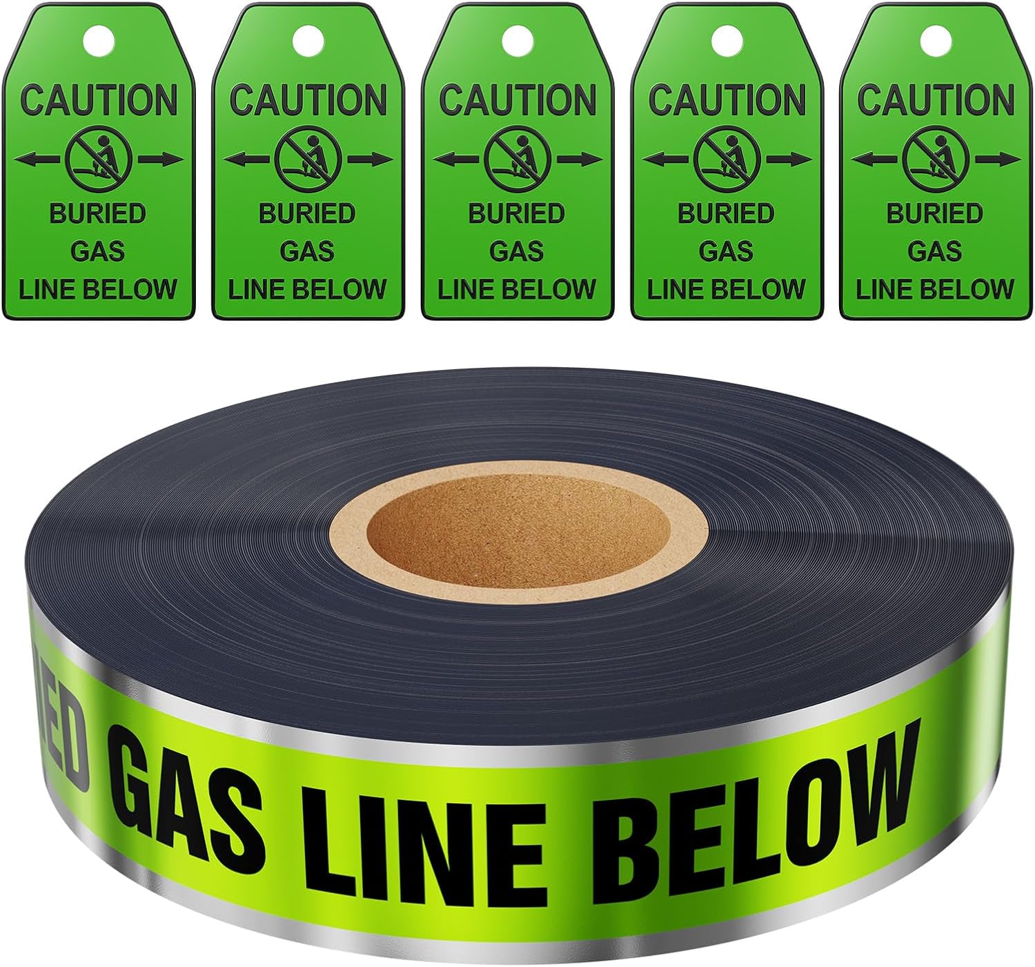 1000 Feet Caution Buried Gas Line Below Safety Tape for Utilities