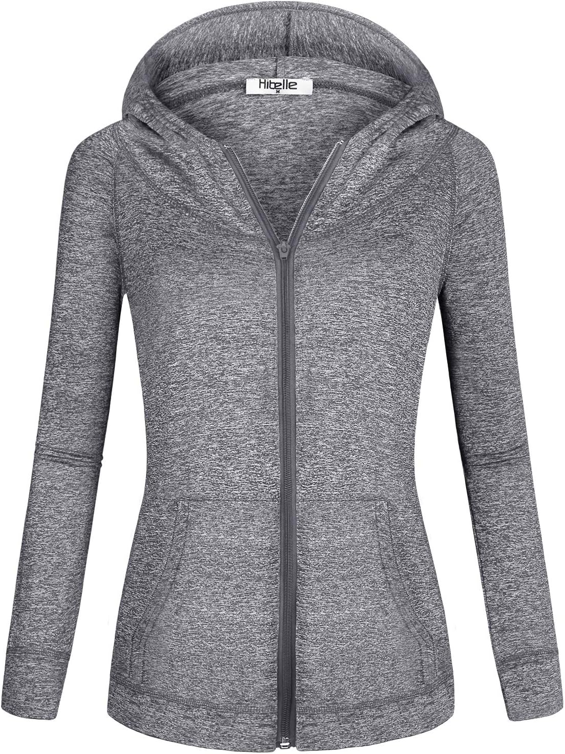Hibelle Women's Full-Zip Fleece Lined Hoodie for Active Wear