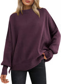 Women Oversized Batwing Sweater Crewneck - Fall 2025 Knit Pullover